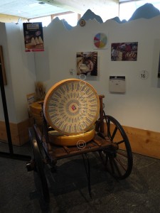 Giant wheel of Gruyère cheese